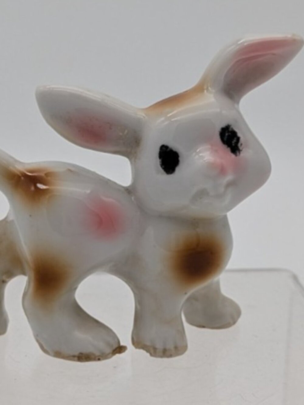 Vintage animal Ceramic Figurine Rabbit Dog